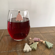 Holiday Tree Glass Charms (Set of 4)