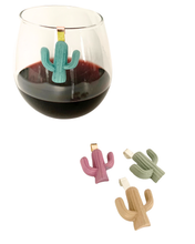 Cactus Glass Charms (Set of 4)