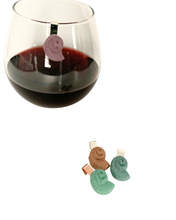 Shell Glass Charms (Set of 4)