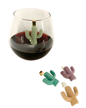 Cactus Glass Charms (Set of 4)