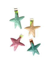 Starfish Glass Charms (Set of 4)
