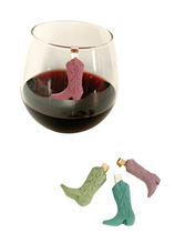 Cowboy Boot Glass Charms (Set of 4)