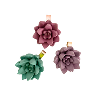 Succulent Glass Charms (Set of 3)