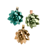 Succulent Glass Charms (Set of 3)