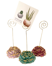 Gold Peony Photo/Card Holder