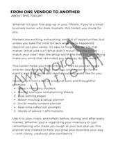 Hold My Tablecloth: A Market Day Toolkit