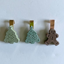 Holiday Tree + Gingerbread Glass Charms (Set of 3)