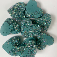 Glass Bead Heart Magnet Set - Various Colors