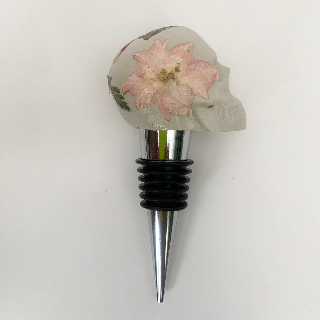 Skull Wine Stopper - Floral