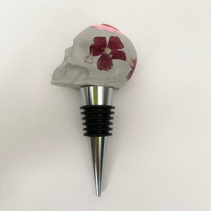 Skull Wine Stopper - Floral
