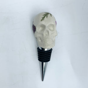 Skull Wine Stopper - Floral