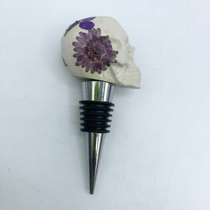 Skull Wine Stopper - Floral
