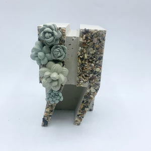 Succulent Garden Quotation Mark Bookend