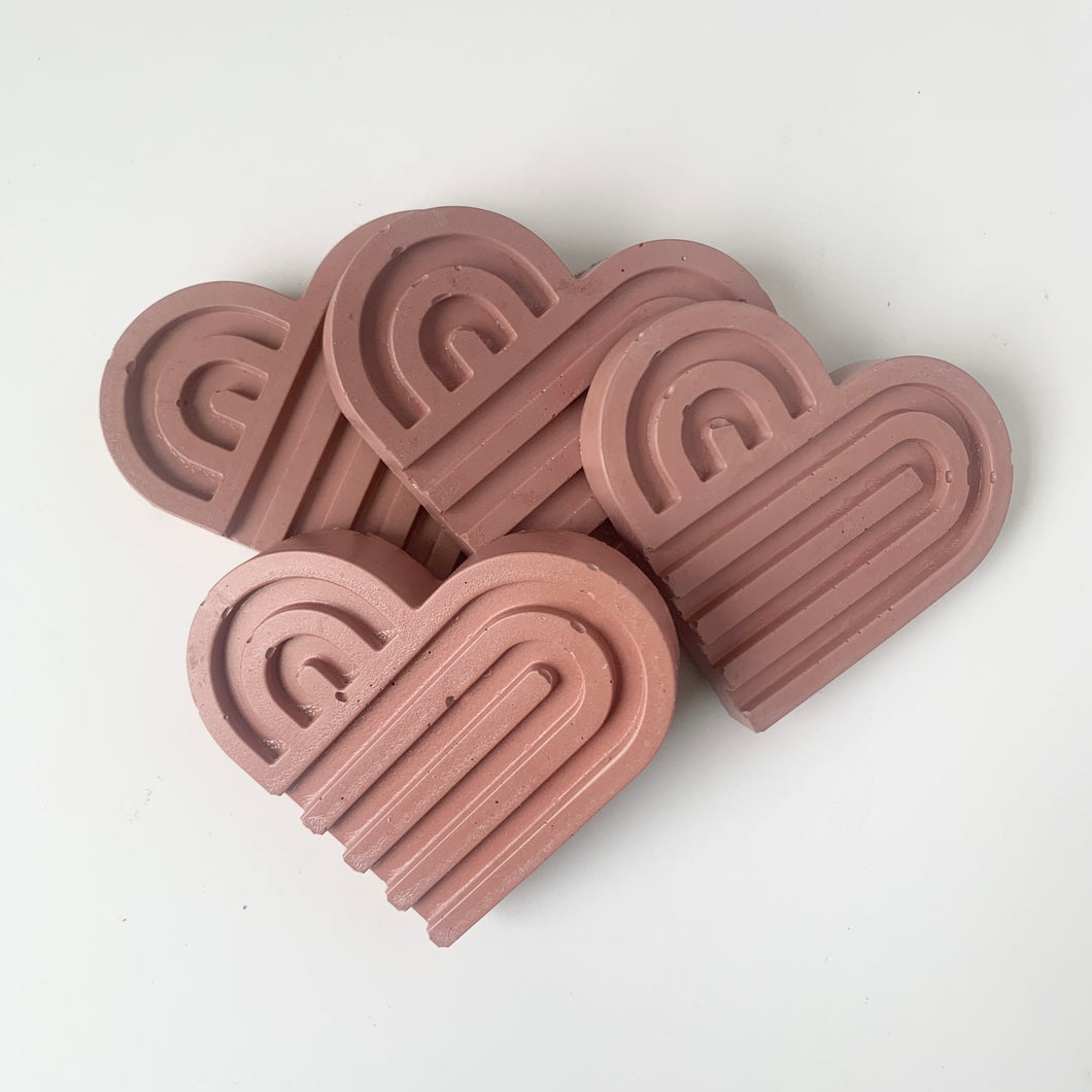 Heart-Shaped Coaster Set