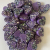 Crystal Accent Heart Magnet Set - Purple