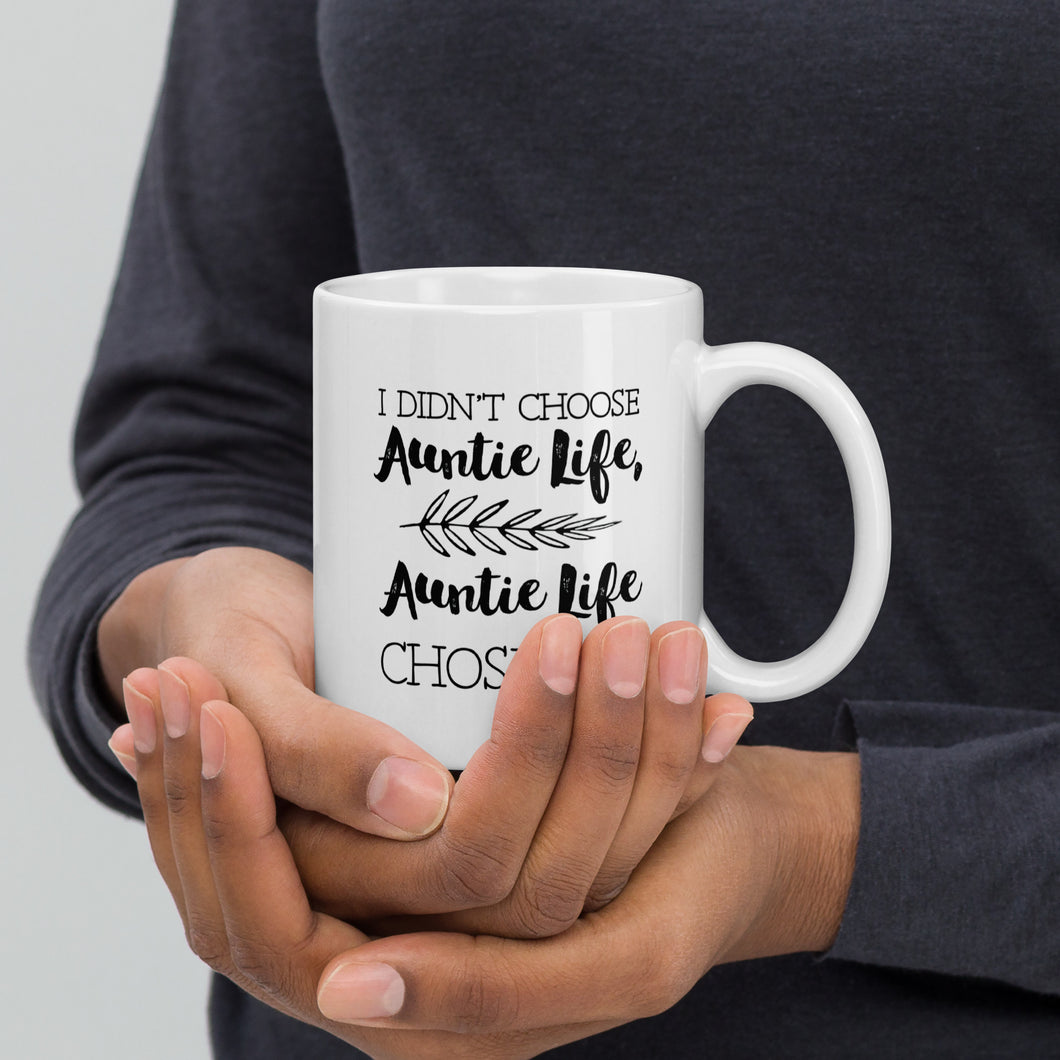 Auntie Life - White glossy mug