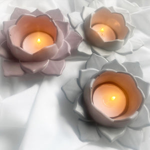 Lotus Tealight Candle Holder - Various Colors
